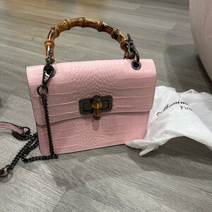 Embossed Crocodile Purse